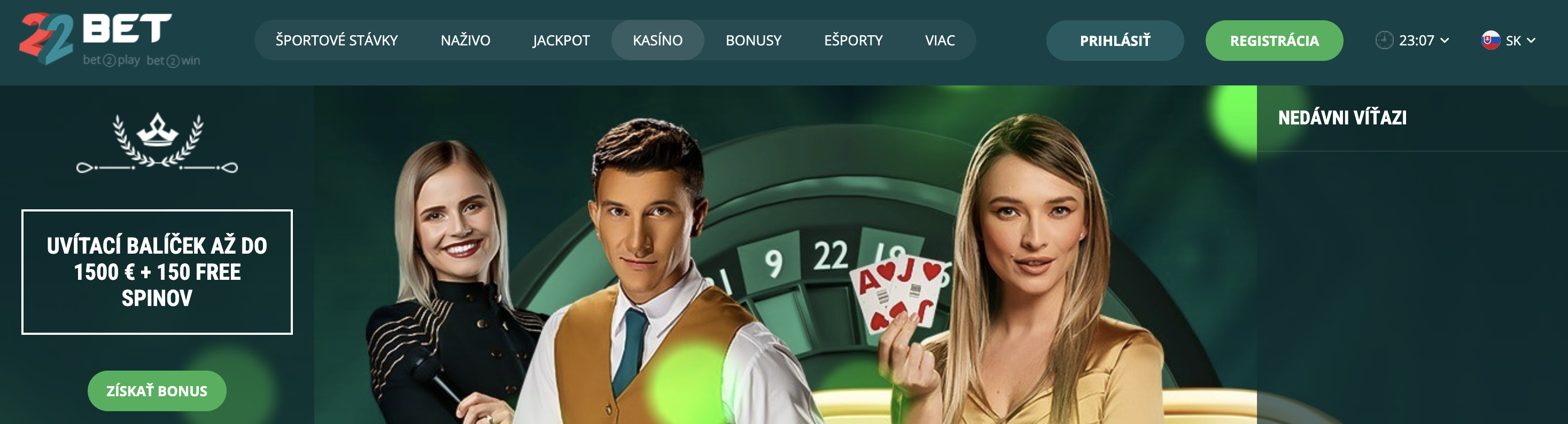 22Bet Casino – online casino a športové stávky pre slovenských hráčov